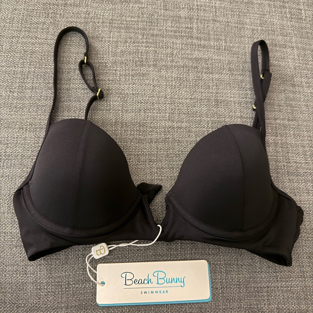 Beach Bunny Swimwear Black Bikini Top